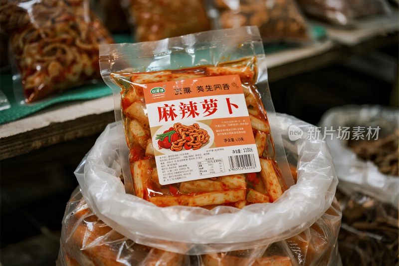 麻辣萝卜包装袋陈列