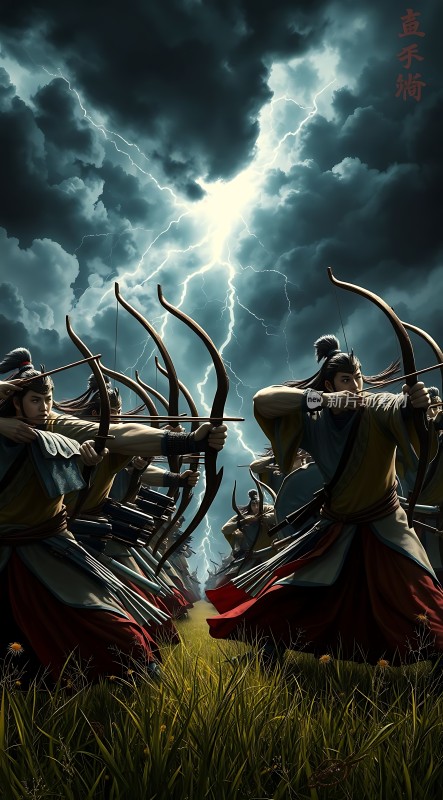 直击天际弓箭手与闪电