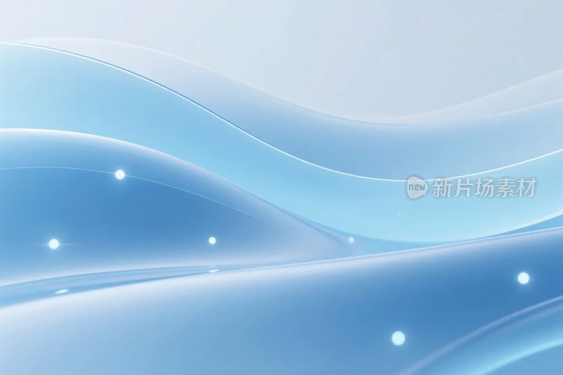 蓝色波浪光影背景