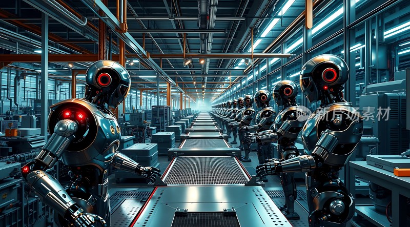 机器人生产线上的未来工厂