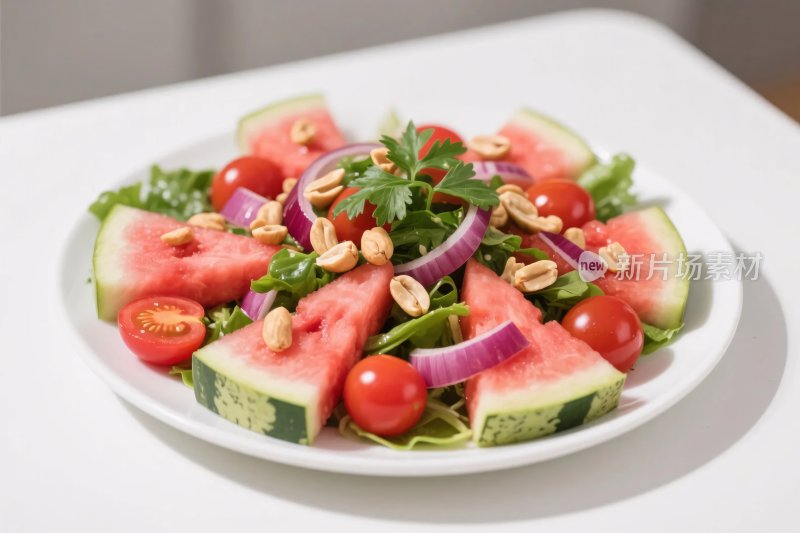 新鲜水果沙拉摆盘