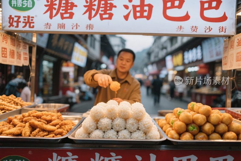 街市小吃售卖场景