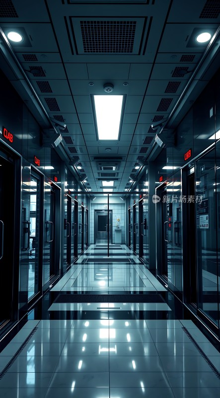 数据中心走廊科技感十足