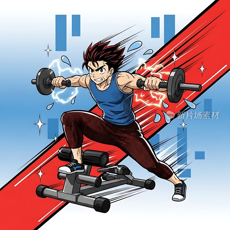 健身达人展示力量与速度