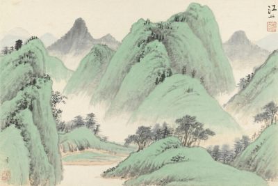 传统山水国画