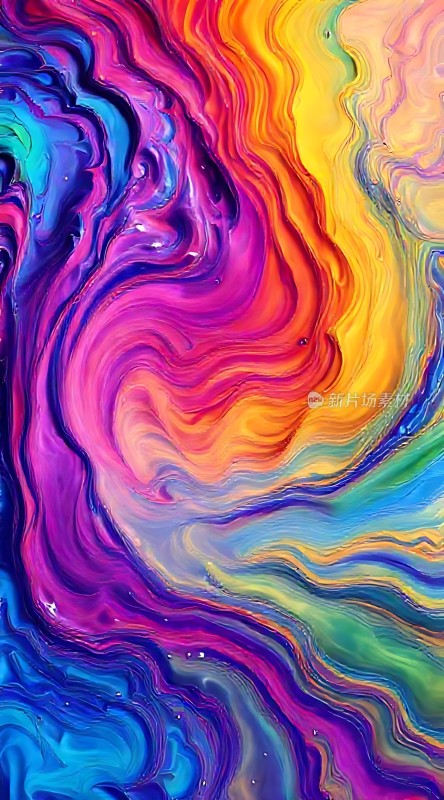 色彩漩涡流动的艺术之美