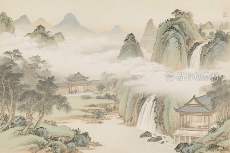 传统山水风景画