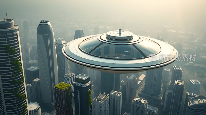未来之城悬浮建筑与摩天大楼