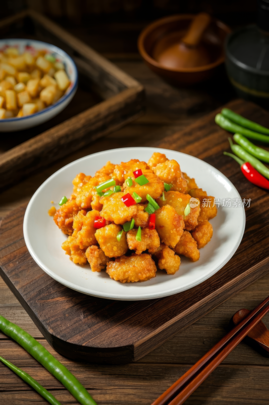 溜肉段中国传统经典美食中式家常美味食物