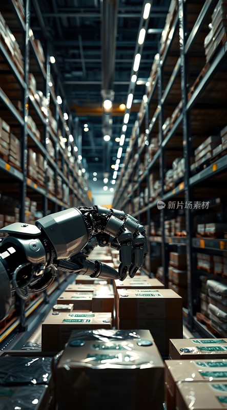 智能机器人仓库搬运货物