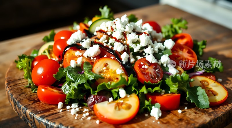 阳光下的清新沙拉