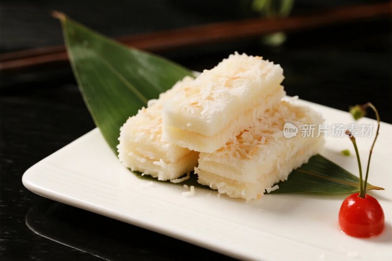 椰蓉点心美食摄影