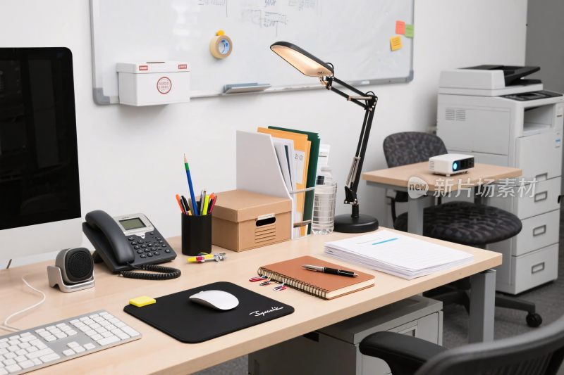 办公桌办公场景图