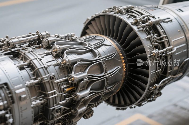 飞机发动机特写