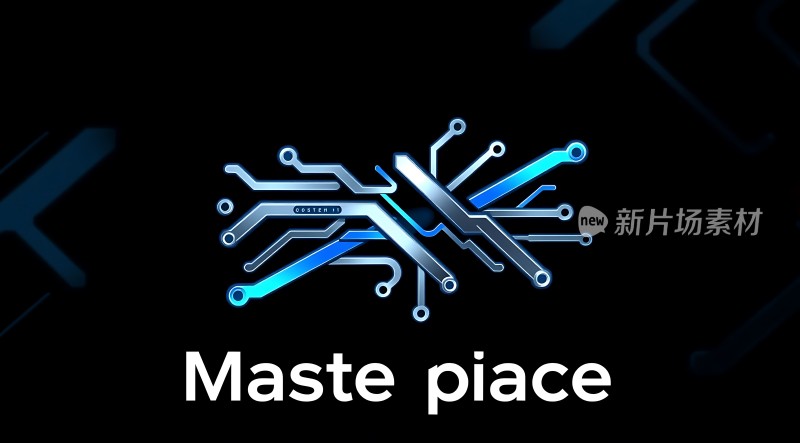 新片场素材蓝色科技感logo设计