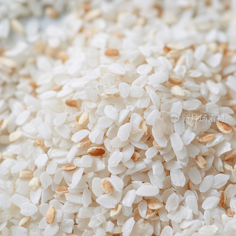 饱满大米特写画面