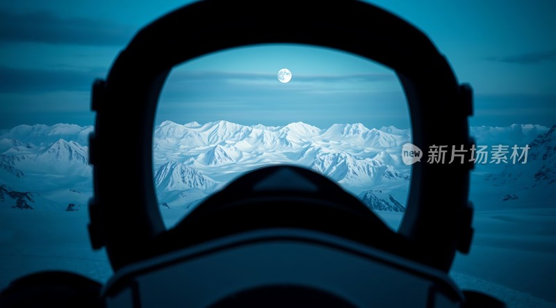 雪域月光下的神秘视界