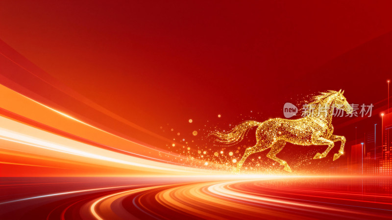 马年喜庆背景节庆氛围年会背景