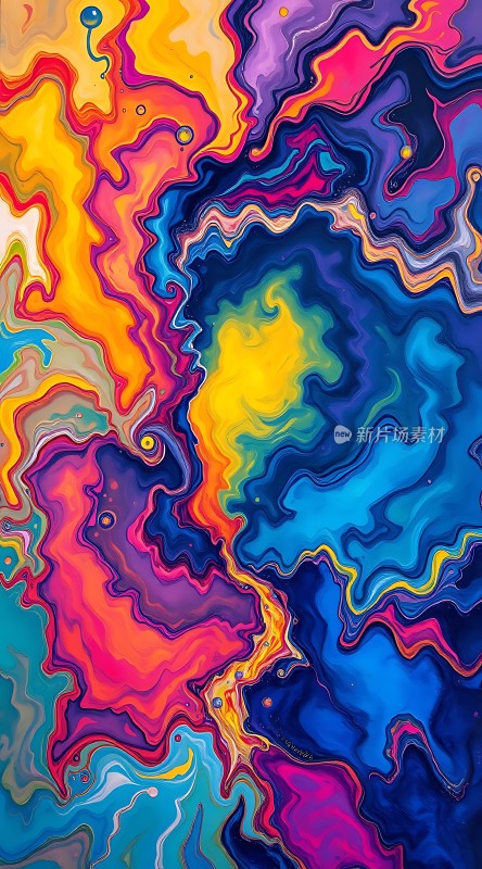 色彩漩涡抽象艺术之美