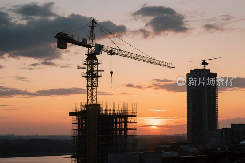 建筑工地施工场景