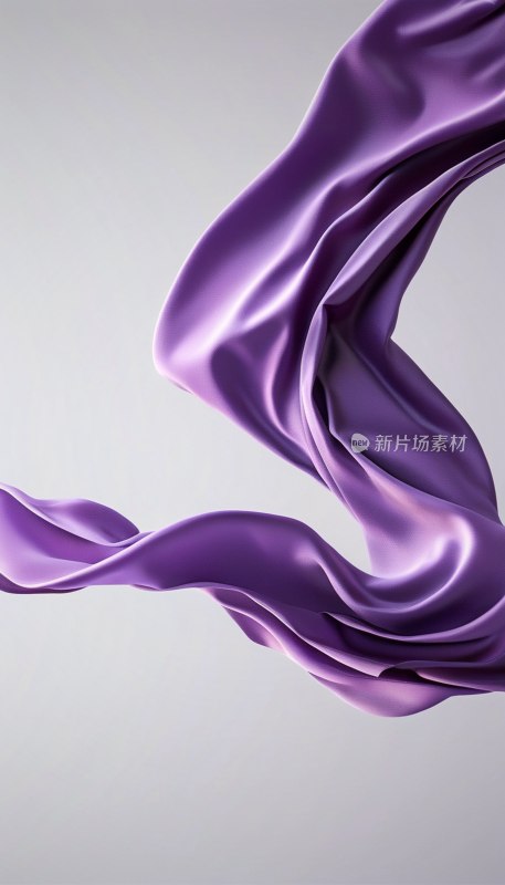 紫色缎面飘动