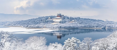 冬季雪景山川自然风光景区摄影图片