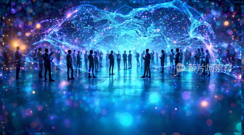 未来科技世界人类与数字交织