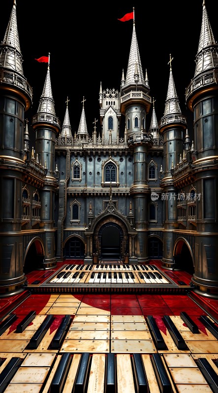钢琴键盘城堡