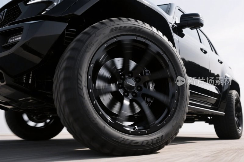 黑色越野汽车特写