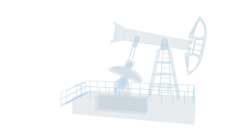 油罐 石油钻井机大庆油田科幻透明网格线框