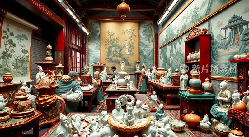 古董瓷器陈列室