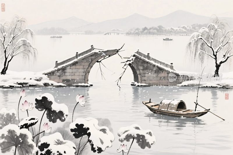 水墨山水风景画