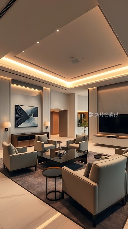 现代客厅设计简约大气舒适宜人