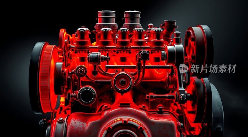 红色引擎动力与科技的完美结合