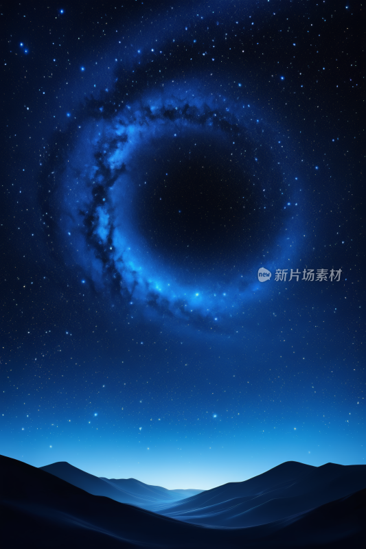 星空夜空蓝光螺旋高清背景纹理图片