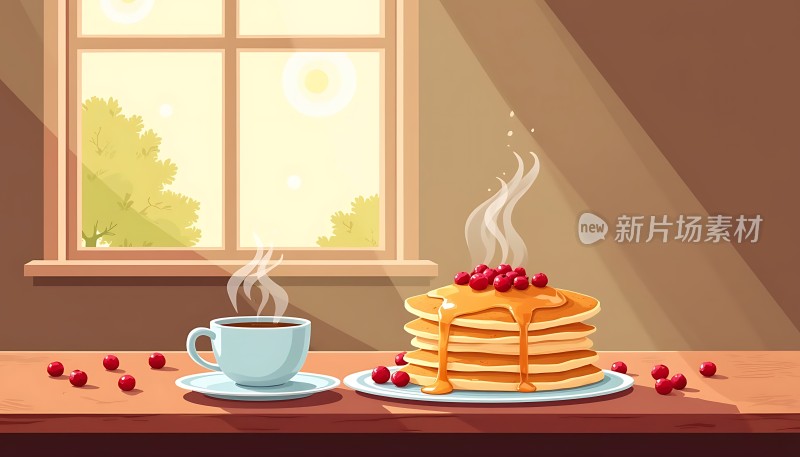 阳光下的早餐时光