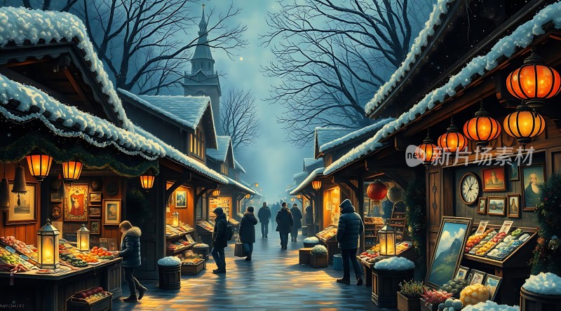 冬日集市夜市