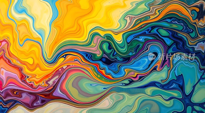 色彩漩涡流动的艺术世界