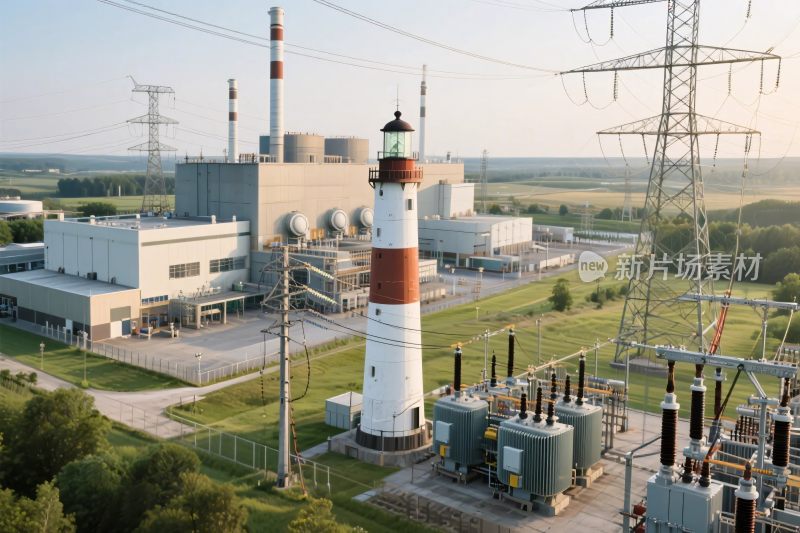 工业设施与灯塔景观