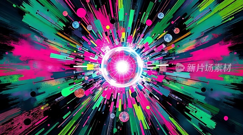 新片场素材炫彩科技爆炸