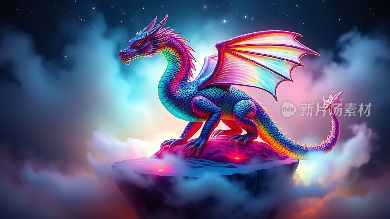 彩虹龙守护云雾之巅