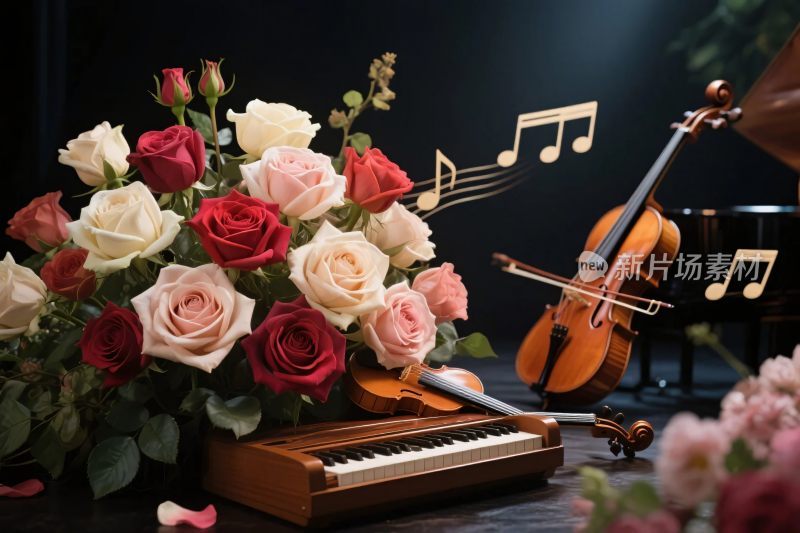 浪漫音乐花艺组合