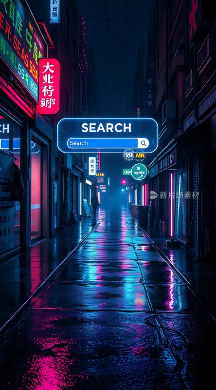霓虹灯下的搜索之旅