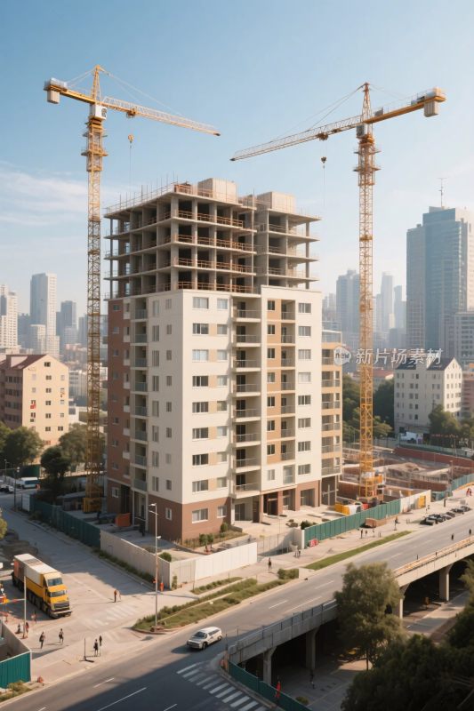 城市建筑施工场景