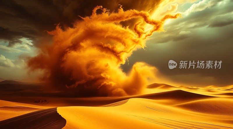 金色沙海风暴奇观