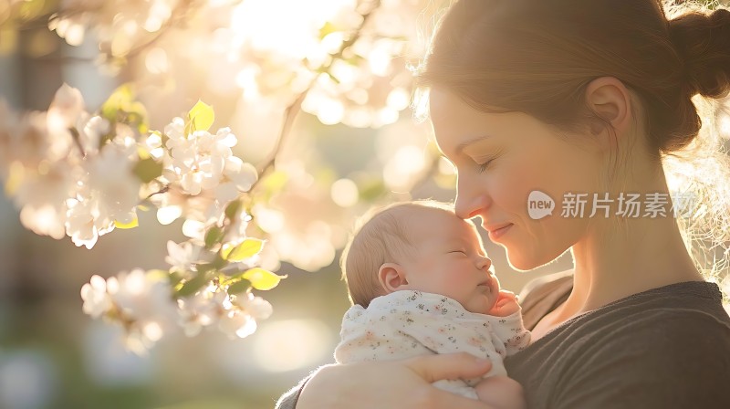 母女情深春日温馨时光