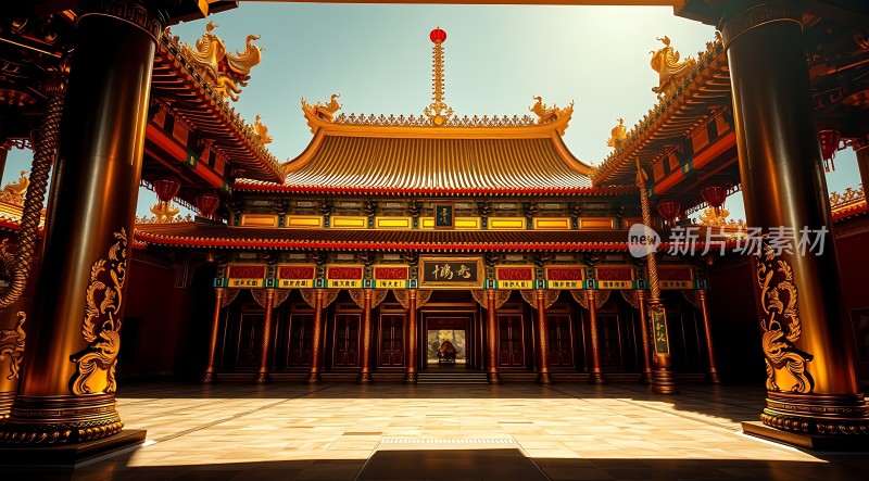 金碧辉煌古建筑