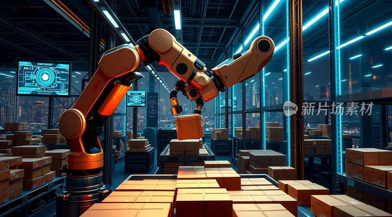 智能仓储机器人高效搬运货物