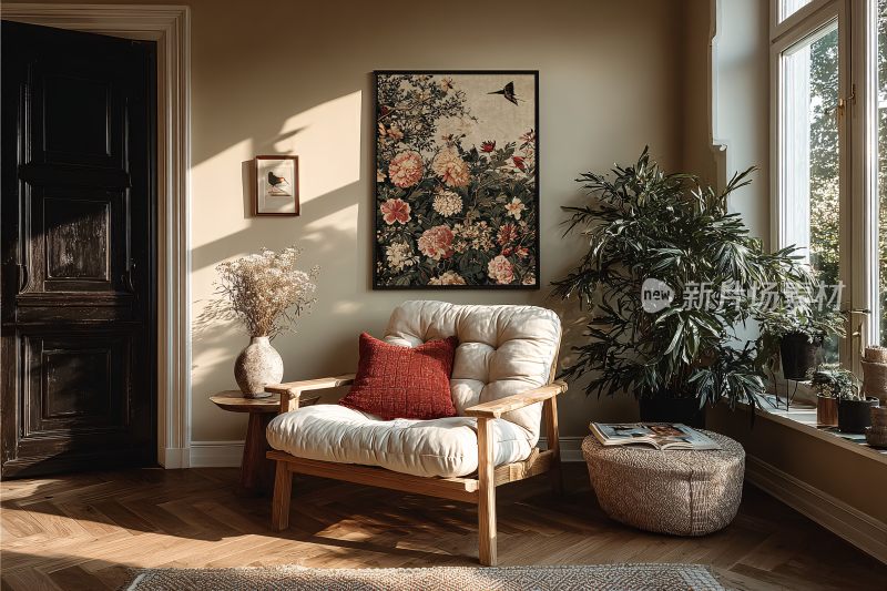 温馨舒适的室内角落场景