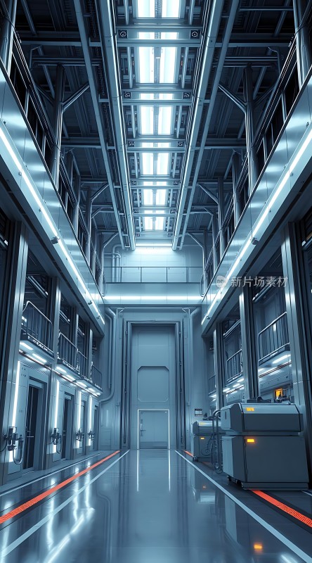 科技感十足的机库内部未来主义风格的设计令人印象深刻